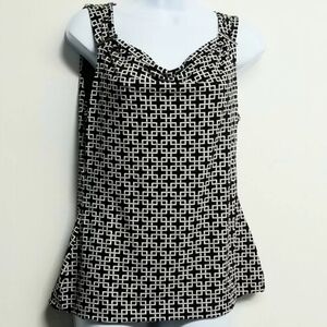 NWT White House Black Market  Dressy Geometric Tank Top Size S